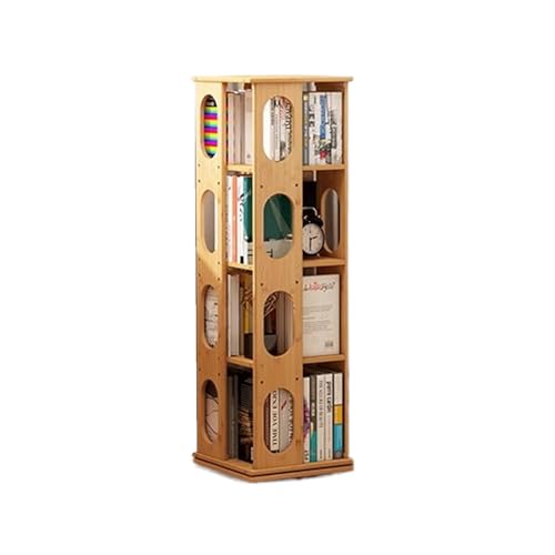 MMOU Drehbares Bücherregal aus Holz 360 Grad Einfaches, Modernes Lagerregal Haushaltsregal Mit Großer Kapazität Bodenstehender Bilderbuchständer für Kinder (Size : 4 Layer) von MMOU