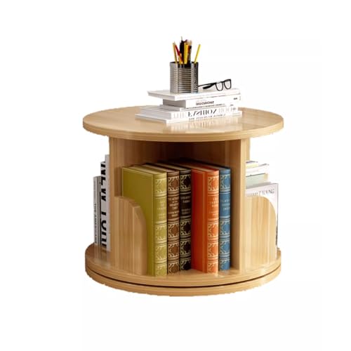 MMOU Um 360 Grad Drehbares Bücherregal für Den Schreibtisch, Einfaches Kleines für Büro und Zuhause, Aufbewahrungsregal für Kleine Räume, Schlafzimmer, Arbeitszimmer (Color : B) von MMOU