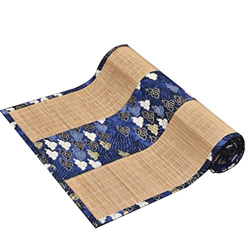 Japanischer Tischläufer Aus Bambus Mit Muster, Lange Tisch-Party-Hotel-Tischsets, Waschbare, rutschfeste, Haltbare Tischset, Blau/Gold ， Viele Modelle(Color:Wolke,Size:30×60cm) von MMQGQ