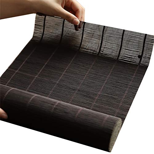 MMQGQ Bambus Tischläufer Im Japanischen Stil, Handgewebte Traditionelle Tischsets, Wärmeisolierende Tischsets Für Hotelrestaurants, rutschfeste Tischsets, Schwarz(Size:30×60cm) von MMQGQ