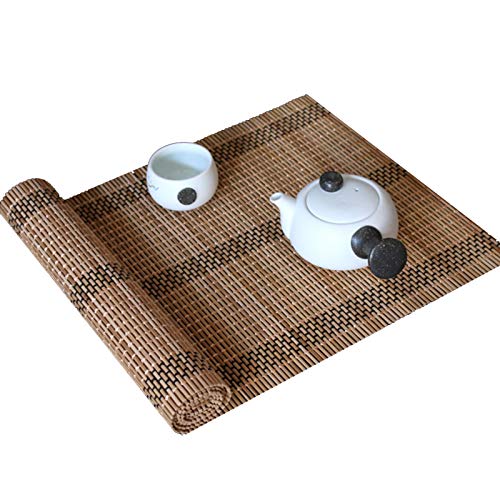 MMQGQ Bauernhausstil Bambus Tischläufer, Teehaus-esstisch-dekor-tischsets, Handgefertigte Gewebt rutschfeste Teetisch-matten(Size:30×100cm) von MMQGQ