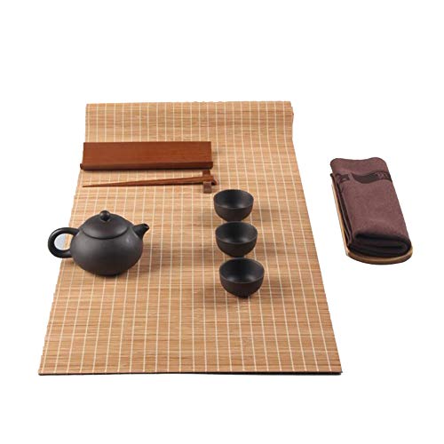 MMQGQ Einfache Bambus-Tischläufer, Japanischer Stil Handgefertigte Tee-Tisch-Matte Zum Essen-Couchtisch, rutschfeste Isolierung Waschbares Placemat(Size:30×100cm) von MMQGQ
