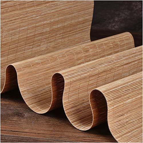 MMQGQ Einfache Bambus-Tischläufer, Natürliche Handgewebte Teenmatte, Rutschfestes Tischsat Für Die Hausküche Couchtisch, Wärmedämmung/Waschbar, Freier Schnitt(Size:30×180cm) von MMQGQ