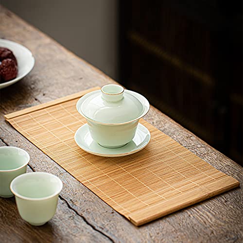 MMQGQ Japanischer Stil Bambus-tischläufer, Natürliche Handgewefte Tischsets, Teehaus-Hotel-esstisch Isolierung Waschbarer Tee-Matte, Mehrerer Größe(Size:20×35cm) von MMQGQ