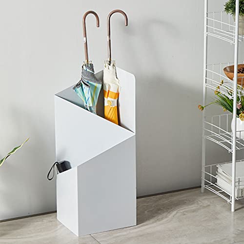MMQGQ Regenschirmständer Nordic Creative Metallregenschirm-Rack, Stehender Regenschirmständer Für Kurze Und Lange Regenschirme, Tür-Outdoor-Halle Rechteckiger Regenschirmhalter(Color:Weiß) von MMQGQ