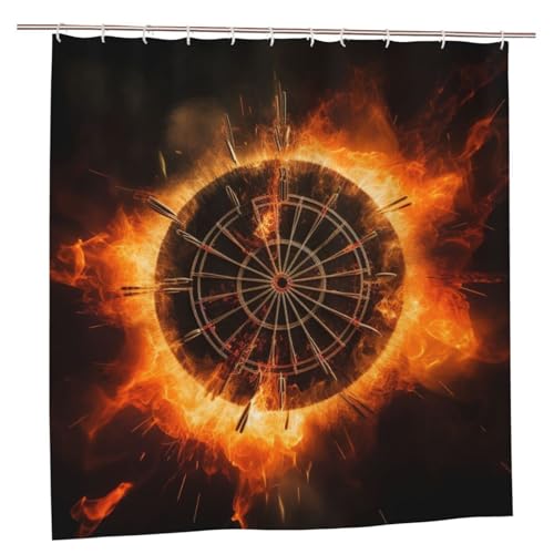 MMSJSBVY Dart Board Duschvorhang 183.9 cm x 183.9 cm - Schimmelresistenter und wasserdichter Duschvorhang Sichtschutz Dekorativer Vorhang für Badewannen und Duschabtrennungen von MMSJSBVY