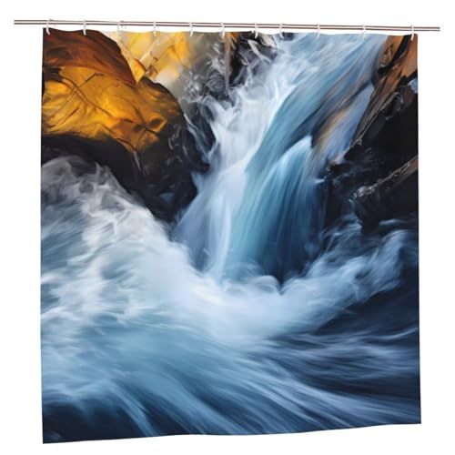 MMSJSBVY Dawn Ocean Duschvorhang 183.9 cm x 183.9 cm - Schimmelresistenter und wasserdichter Duschvorhang Sichtschutz Dekorativer Vorhang für Badewannen und Duschabtrennungen von MMSJSBVY