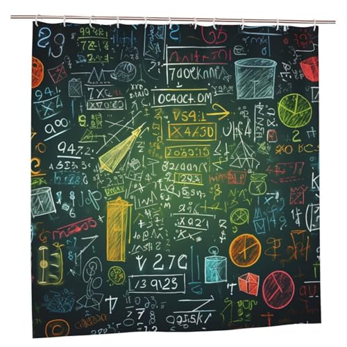 MMSJSBVY Math Question Duschvorhang 183,9 x 183,9 cm - Schimmelresistenter und wasserdichter Duschvorhang Sichtschutz Dekorativer Vorhang für Badewannen und Duschabtrennungen MMSJSBVY Math Question Duschvorhang 183,9 x 183,9 cm - Schimmelresistenter und wasserdichter Duschvorhang Sichtschutz Dekorativer Vorhang für Badewannen und Duschabtrennungen von MMSJSBVY