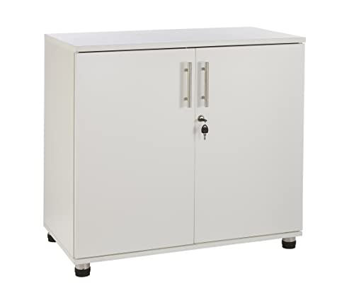 MMT Furniture Ltd weiss aufbewahrungsschrank – mehrzweckschrank - 2 türiger Büroschrank - Akten Büroschrank mit einlegeböden – abstellschrank (80D x 45W x 73H inches) von MMT Furniture Designs Ltd