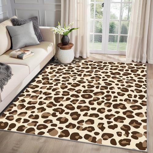 MMYAOKEN Leopardenmuster Teppich Wohnzimmer 240x340 Gepard Tiermuster Deko, Großer Teppich Kurzflor, Weich rutschfest Waschbare Teppiche, Bettvorleger Schlafzimmer Kinderzimmer MMYAOKEN Leopardenmuster Teppich Wohnzimmer 240x340 Gepard Tiermuster Deko, Großer Teppich Kurzflor, Weich rutschfest Waschbare Teppiche, Bettvorleger Schlafzimmer Kinderzimmer von MMYAOKEN