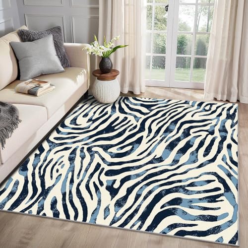 MMYAOKEN Zebramuster Teppich Wohnzimmer 80x150 Tiermuster Modern Abstract Deko, Teppich Kurzflor, Weich rutschfest Waschbare Teppiche, Fußmatte Bettvorleger Schlafzimmer Kinderzimmer MMYAOKEN Zebramuster Teppich Wohnzimmer 80x150 Tiermuster Modern Abstract Deko, Teppich Kurzflor, Weich rutschfest Waschbare Teppiche, Fußmatte Bettvorleger Schlafzimmer Kinderzimmer von MMYAOKEN