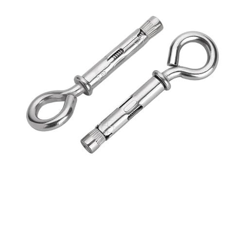 Expansionsdübel 1–2 Stück M6 M8 M10 M12 304 A2 Edelstahl Bandring Dehnhaken Öse Zugschraube Haken Innendehnschraube(M8x45-2pcs) von MMYUAK