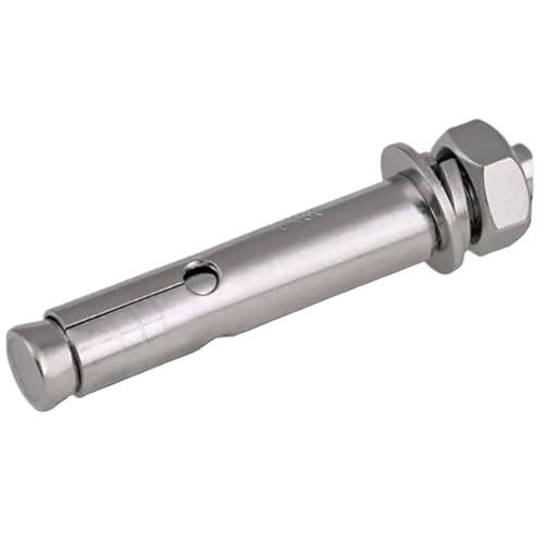 Expansionsdübel M8 60mm - 150mm Betonhülsenanker Sechskantmutter und Unterlegscheibe Edelstahl 304(M8 X 70mm-2pcs) von MMYUAK