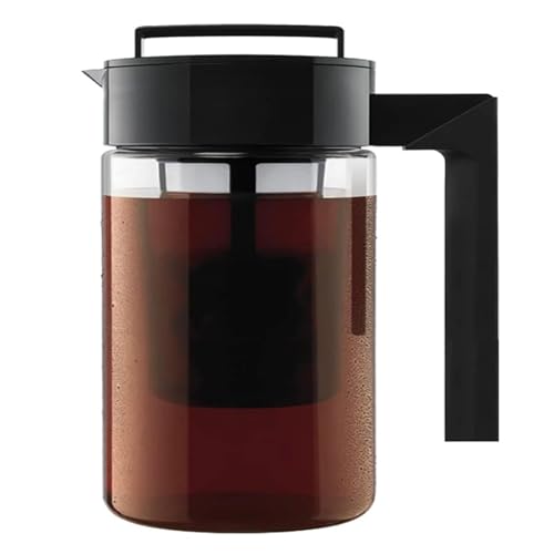 MMYUAK Cold Brew Kaffeekanne 1 stücke 900ML/1300ML/2000ML Cold Brew Iced Coffee Maker Mit Kaffeefilter Und Griff für kaltgebrühten Kaffee(2000ML) von MMYUAK