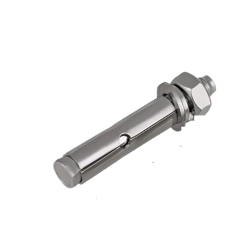 MMYUAK Expansionsdübel M12 80mm - 200mm Betonhülsenanker Sechskantmutter und Unterlegscheibe Edelstahl 304(M12 X 100mm-3pcs) von MMYUAK