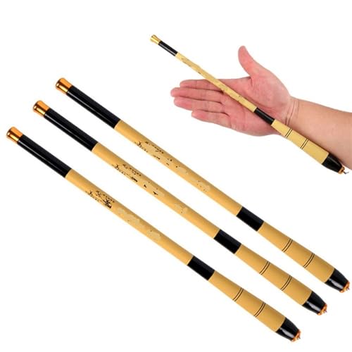 MMYUAK Spinnrute 1PC 1,5 m-6,3 m Tragbare Mini Teleskop Angelrute Ergonomisches Design Carbon Faser Angelrute Angeln Getriebe(6.3M) von MMYUAK