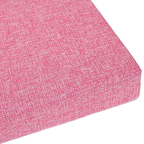 2 3-Sitzer Bankkissen Pad Esszimmer Bank Kissen mit 35D High Density Sponge Seat Cushions for Garden Patio Indoor Outdoor Furniture (Pink,40 * 40 * 5cm) von MMYing