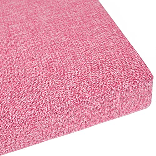 2 3-Sitzer Bankkissen Pad Esszimmer Bank Kissen mit 35D High Density Sponge Seat Cushions for Garden Patio Indoor Outdoor Furniture (Pink,60 * 35 * 5cm) von MMYing