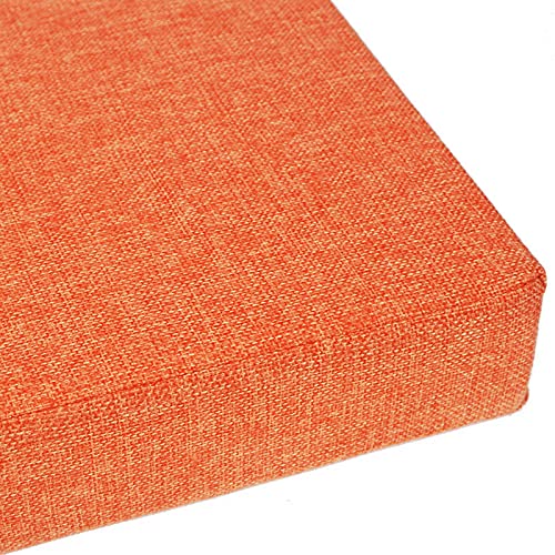 Sitzkissen für 2- und 3-Sitzer-Bank, mit 35D-Schaumstoff mit hoher Dichte, für Garten, Terrasse, Innen- und Außenbereich, Möbel (orange, 140 x 40 x 5 cm) von MMYing