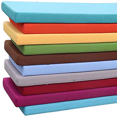 Wasserdichtes Gartenbank-Polster, 5 cm dick, hochdichter Schaumstoff, abnehmbar, für Esszimmerstühle, Bankauflage für Terrasse, Sofa, Rasen (grau D, 180 x 40 cm) von MMYing