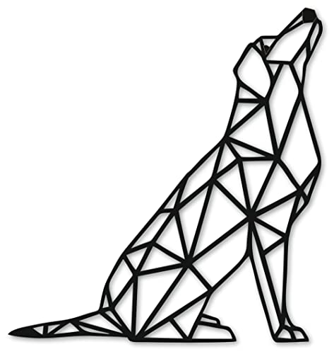 Dekoplatte Hund 32x34 cm. Geometrische Wanddekoration. Hund Ausschnitt. Hängende Verzierung. Hund deko. Made in Europe. von MMshop