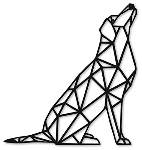 Dekoplatte Hund 32x34 cm - Geometrische Wanddekoration Mit Ausschnitt - Hängende Verzierung - Made in Europe Dekoplatte Hund 32x34 cm - Geometrische Wanddekoration Mit Ausschnitt - Hängende Verzierung - Made in Europe von MMshop
