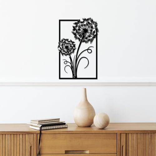 MMshop Dekoplatte Löwenzahn. Wanddekoration. Hängende Verzierung. Blumen dekoration. 3D-Bild (40x27) von MMshop