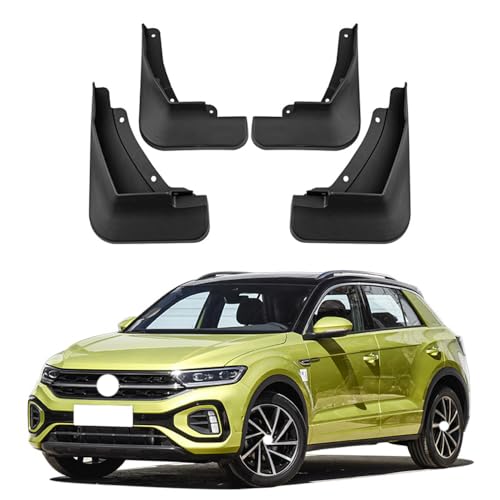 MNBHJGR 4 Stück Auto Gummi Schmutzfänger, Für VW T-ROC 2023 2024 Auto Vorne Hinten Kratzfest Spritzschutz Kotflügel Protection Styling ZubehöR von MNBHJGR