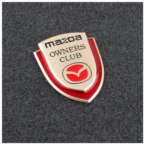 MNBHJGR Auto Emblem,für Mazda 6 3 2 Angkesaila CX3 CX4 CX5 CX7 CX9 CX30 3D Metall Chrom Emblem Badge Aufkleber Original Ersatzteil Emblem Car Styling,F von MNBHJGR