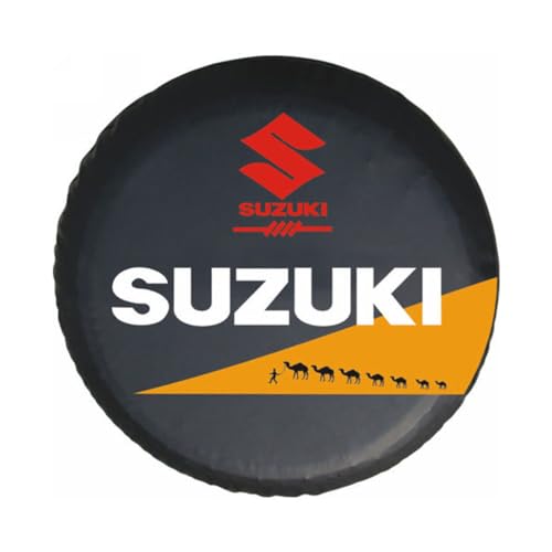 MNBHJGR Waterproof Reserveradabdeckung, für Suzuki Jimny 2018-2023 2024 Auto PVC staubdicht Wasserdicht Schutz Reifencover,15in von MNBHJGR