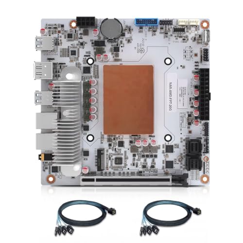 MNBOXCONET N7 NAS Motherboard Ryzen 7 8845HS 8 Bay, RJ45 10GBE LAN, ITX Mainboard PCIE x16 Slot, Mini Computer Board 2xNVMe(PCIe4.0 x4), DDR5 8GB RAM 128GB SSD with Cable von MNBOXCONET