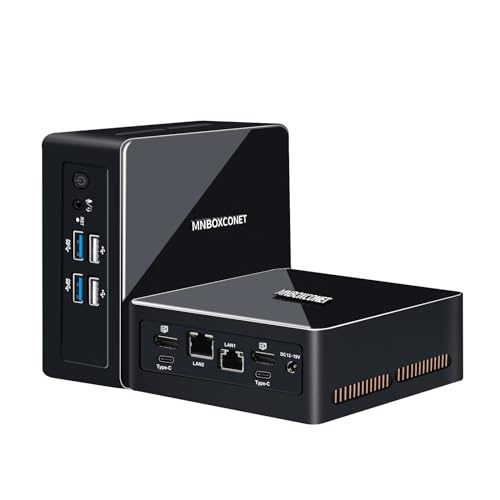 MNBOXCONET Mini PC Computer 13th Gen U300(up to 4.4GHz), Small Desktop Windows 11 Pro Büro, DDR5 16GB RAM 128GB NVMe SSD,UHD Graphics, Dual i226V 2.5GbE LAN, WiFi6/BT5.2, USB3.2, Type-C von MNBOXCONET