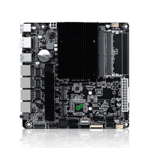 MNBOXCONET NAS Motherboard J4125 Processor Low Power, 16GB RAM 512GB SSD, UHD Graphics, Firewall Mini-ITX NAS Board, 4 x i226V 2.5GbE LAN, Dual M.2 2280 NVMe Slot, USB3.0 von MNBOXCONET