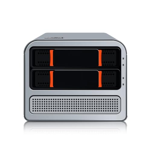 MNBOXCONET NAS Server Systeme Gehäuse 2 Bay with N100 Quad-Core, DDR5 16GB RAM M.2 NVMe NAS 256GB SSD, SPK/MIC, 2.5GbE i226V LAN, Secure Efficient Data Devices von MNBOXCONET