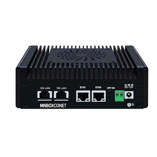 MNBOXCONET S7 Mini PC N150 2x10gbe RJ45, Firewall Appliance Micro Büro Hardware, DDR5 32GB RAM 512GB SSD, 2xi226V 2.5Gbit LAN, USB C, TF Card Slot, SPK/MIC, Unterstützung Router OS von MNBOXCONET
