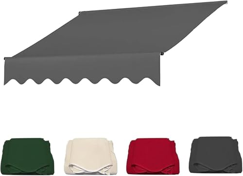 Canopy -markisen -stoffaustausch, Manuelle Einziehbare Terrassenmagnern -Stoff -ersatzfenster -markisenabdeckung wasserdichte Schatten Sonnenschatten -unterkunft Su(Size:3.5x2.5m(11.4x8.2ft),Color:c) von MNBVH