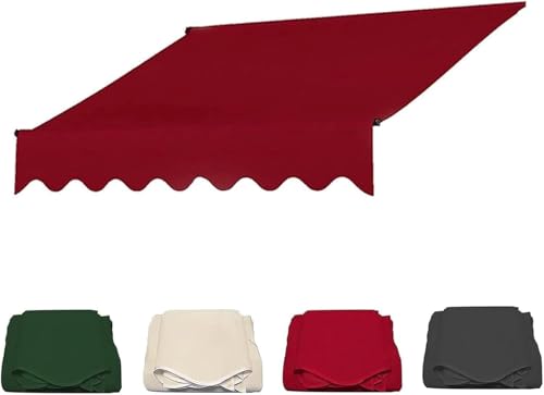 Canopy -markisen -stoffaustausch, Manuelle Einziehbare Terrassenmagnern -Stoff -ersatzfenster -markisenabdeckung wasserdichte Schatten Sonnenschatten -unterkunft Su(Size:6x2.5m(20x8.2ft),Color:b) von MNBVH