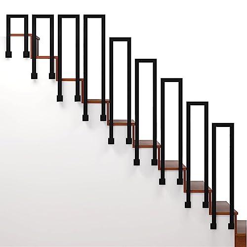 Höhlengeländer in der Innenräume Leitplanke 1 Schritt, Veranda Handschiene Schmiedeeisen Übergangshandläufe, Treppenbalustrade Grab -Schiene -Reittier für Villa Loft Corridor von MNBVH
