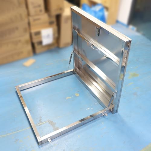 MNBVH Dachbrüke 304 Edelstahl -Entlüftungsvorhaut, Regenfisch -Dach -Zugang zu Hause/Industrie, 23,6 x 23.6 31,5 x 31,5 39,4x39,4 Zoll Dachbodenschluckabdeckung von MNBVH