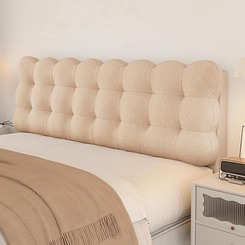 MNBVH Gepolsterte Kopfbrettabdeckung Für Doppelbett Mit Dicker 10 cm Rückenstützpaneele Wandplatten Für Nachtkollisionsablesung Und Bettruheunterstützung(Size:155 * 60 * 10cm,Color:A) von MNBVH