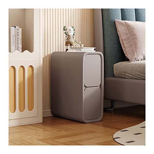 MNBVH Nachttisch schmaler Sofa Beistelltisch minimalistischer schlanker Nachttisch mit 2 Schubladen | Mikrofaser -Leder Nachttisch Holz Schlafzimmermöbel für kleine Räume MNBVH Nachttisch schmaler Sofa Beistelltisch minimalistischer schlanker Nachttisch mit 2 Schubladen | Mikrofaser -Leder Nachttisch Holz Schlafzimmermöbel für kleine Räume von MNBVH