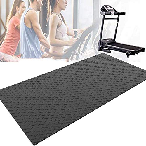 MNBVH Unterlegmatte für Fitnessgeräte, Bodenschutzmatte/Schallschutzmatte für Laufband, Crosstrainer, Spinning Bike, Ruder und Andere Fitnessgeräte für Zuhause 175×80×1cm von MNBVH