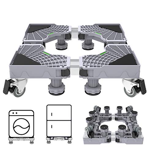 MNBVH Waschmaschinen Untergestell mit Rollen, Waschmaschinen-untergestell Verstelbare 45-68 cm, Unterbau Kühlschrank, Podeste - Rahmen 8 feet von MNBVH