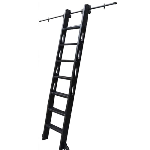 Rolling Library Leiter, robuste Slide Rails Kit Multi-Use für Loft-Treppen/Bücherregal, Sliding Ladder Track Rail Mobile Gleis Kit (No Leiter), 3,3-24ft Roller-Systeme von MNBVH