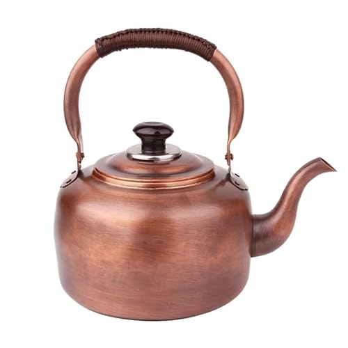 Wasserkocher Für Herd, Pfeifender Teekessel, Kupfer, Pfeifender Teekessel, Vintage-teekessel, Pfeifende Teekannen, Teekanne, Herdplatte Mit Griff, Kaffeekannen Für Gasherd, Teekessel(Size:3L) von MNBVH