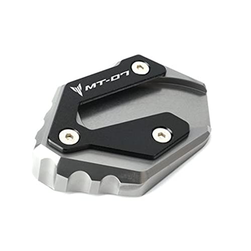 Dauerhaft haltbar Motorrad CNC Aluminium Seitenständer Vergrößerer Pad Platte Ständer Für MT-07 MT 07 XSR 700 XSR700 FZ 07 2014-2022(Titanium,1) von MNEUEQ