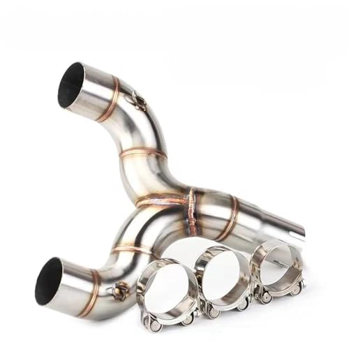 MNEUEQ Abgasbehandlung 51-mm-Auspuff-Motorrad-Schalldämpfer, Mittelrohr-Schiebehülse, Doppelrohradapter Für Benelli 600 BN600 BJ600 TNT600 von MNEUEQ