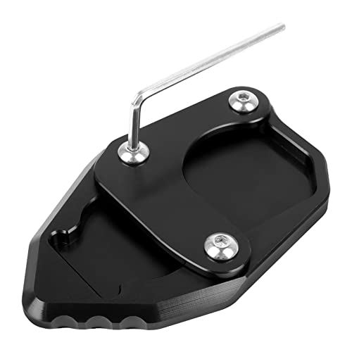 MNEUEQ Dauerhaft haltbar Motorrad Fuß Seitenständer Kickstand Extension Pad Stützplatte Vergrößern Für CRF300L CRF 300 Rally 2020 2021 2022 2023(Schwarz) von MNEUEQ