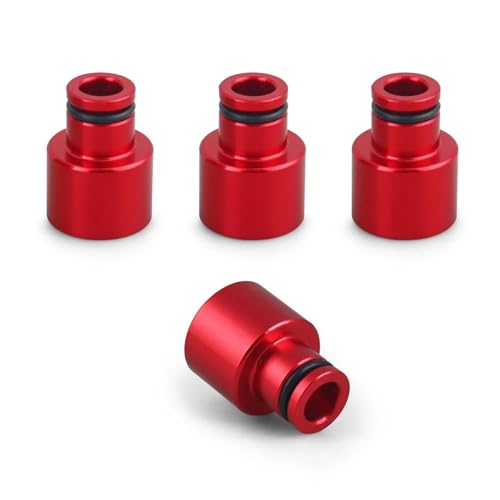 Benzinhahn Schalter 1988-2000 Kraftstoffinjektor-Zylinderkopfadapter passend für Honda Civic, passend für Acura RDX B16 B18 D16-Motoren Öltankhahn Petcock Ventil(Red) von MNEVZX