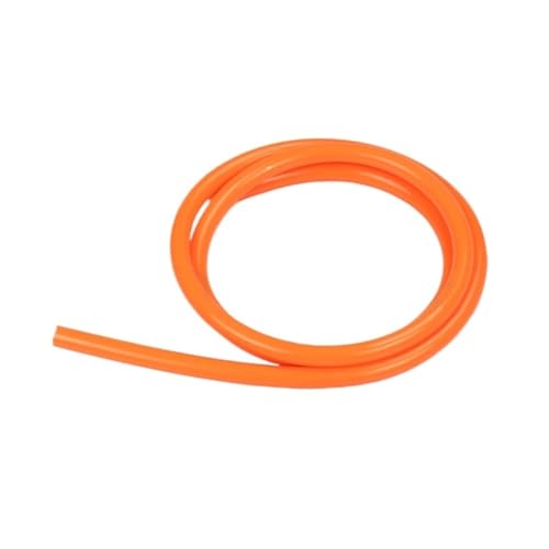 Benzinhahn Schalter 1M Nylon Motorrad Schlauch Benzin Kraftstoff Linie Gas Öl Rohr Rohr Fit Für Mini Moto Dirt Bike Öltankhahn Petcock Ventil(Orange) von MNEVZX